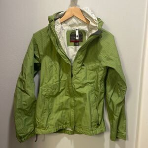 Eddie Bauer Woman’s lime green rain coat